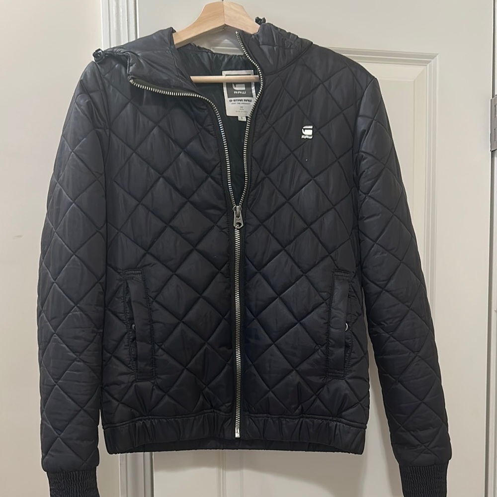 G-STAR RAW Men's Black Quilted Jacket